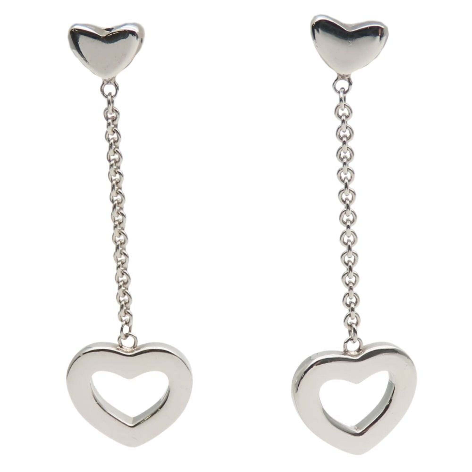 Tiffany & Co. Heart Link Drop Swing Earrings, Sv925, Approximately 3.9g, Silv...